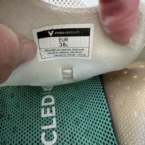 Vivobarefoot Primus Lite III Womens Size 7.5 White Lace Up Lightweight EUR 38 - Picture 8 of 9